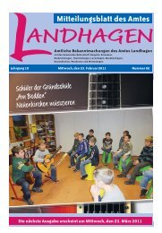 Mitteilungsblatt des Amtes - Amt Landhagen