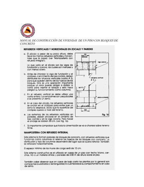 manual para la construcción de viviendas de un piso con bloques