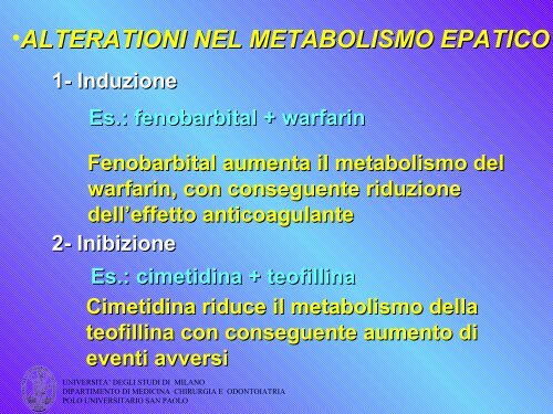 REAZIONI AVVERSE AI FARMACI