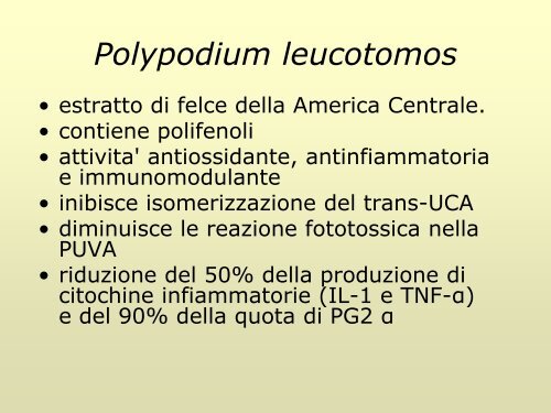 Fotoprotezione sistemica - M. Guarrera - Dermatology Research