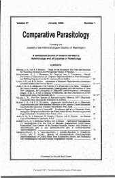 Comparative Parasitology 67(1) 2000 - Peru State College