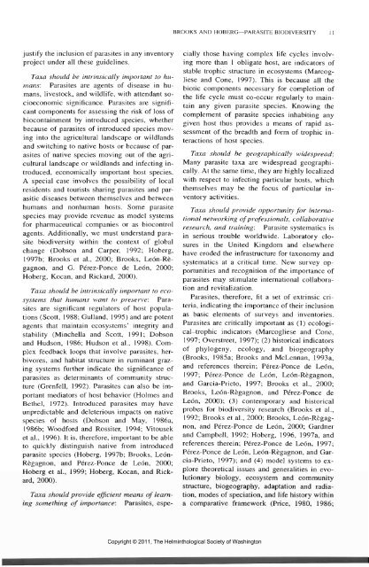 Comparative Parasitology 67(1) 2000 - Peru State College