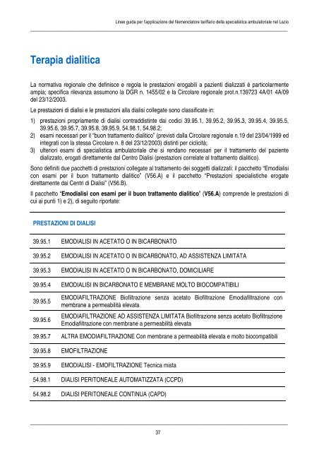 linee guida per l'applicazione del nomenclatore tariffario della ...