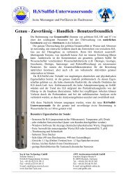 H2s/Sulfid-Unterwassersonde - AMT Analysenmesstechnik Gmbh