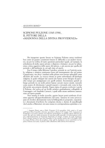 scipione pulzone (1545-1598), il pittore della - Centro Studi Storici ...