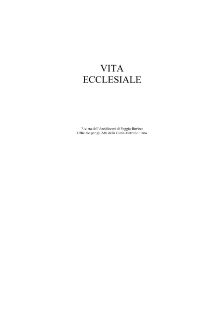 scarica il .pdf - ArciDiocesi di Foggia-Bovino