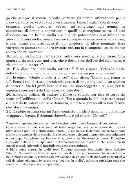 Testamento di Re Salomone Lemegeton