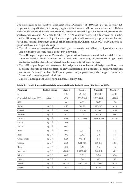 Linee guida per l'utilizzazione agronomica delle acque di ...