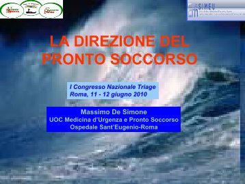 La Direzione di Pronto Soccorso