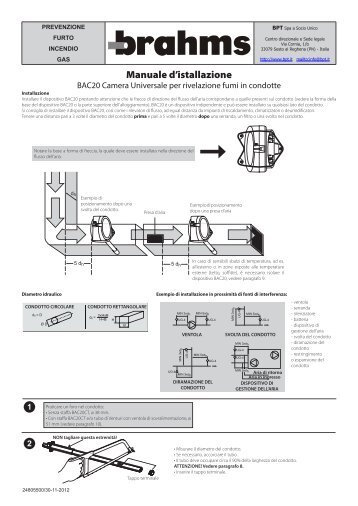 manuale d'installazione bac20 (b) - Bpt