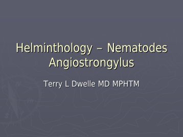 Helminthology – Nematodes Angiostrongylus