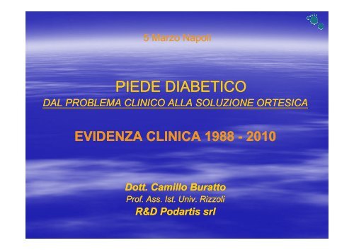 PIEDE DIABETICO - Riparazione Tessutale