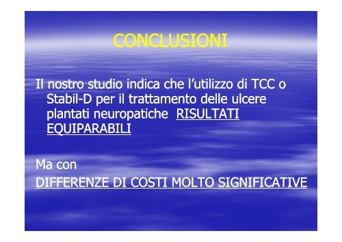 PIEDE DIABETICO - Riparazione Tessutale