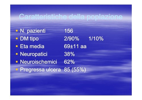 PIEDE DIABETICO - Riparazione Tessutale