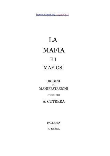 La Mafia e i mafiosi - Eleaml.org
