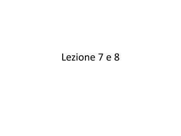 Lezioni 7 e 8 - DISAT