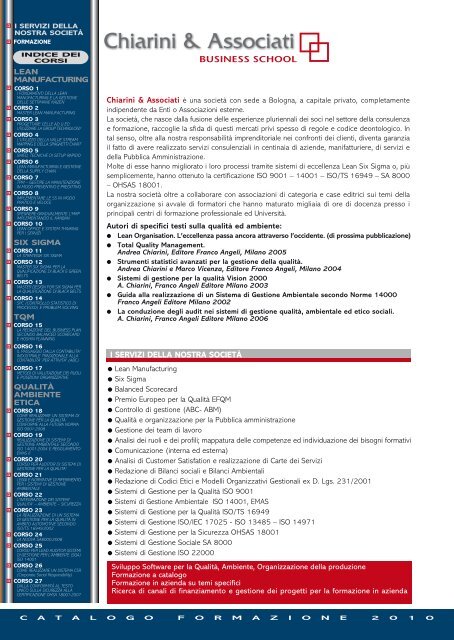 lean manufacturing - Chiarini e Associati