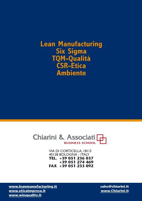 lean manufacturing - Chiarini e Associati