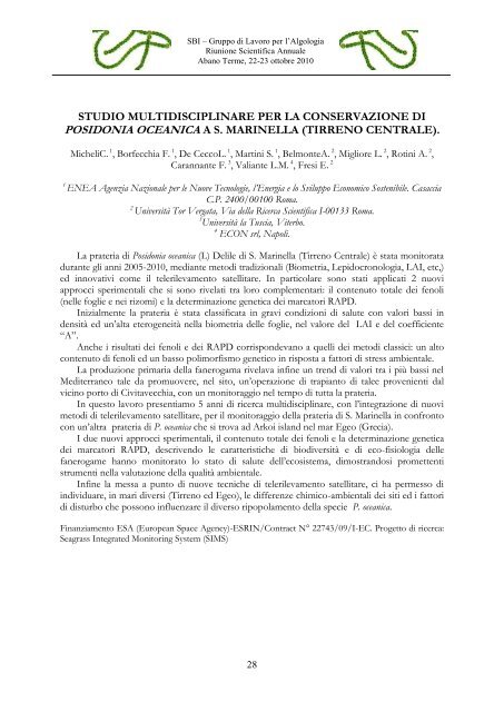 Atti Riunione 2010 - Società Botanica Italiana