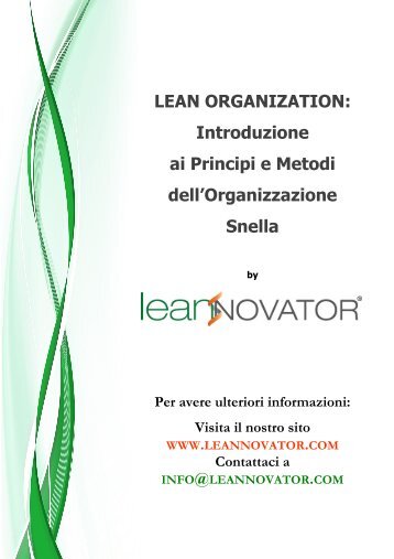 LEAN ORGANIZATION: Introduzione ai Principi e ... - Leannovator