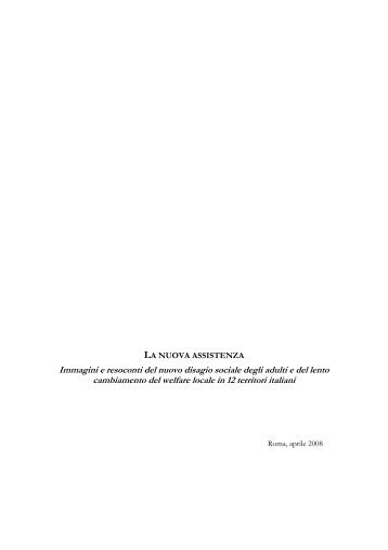 Immagini e resoconti del nuovo disagio sociale degli adulti e ... - Ires