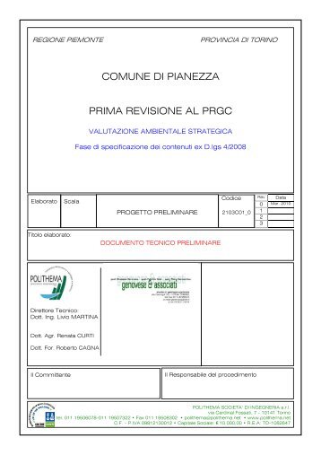 Documento Tecnico Preliminare - Comunepianezzadownload.it