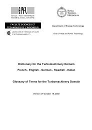 Dictionary for the Turbomachinery Domain French - English ...