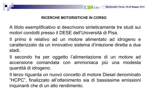 motori a combustione interna innovativi a ridotto impatto ambientale