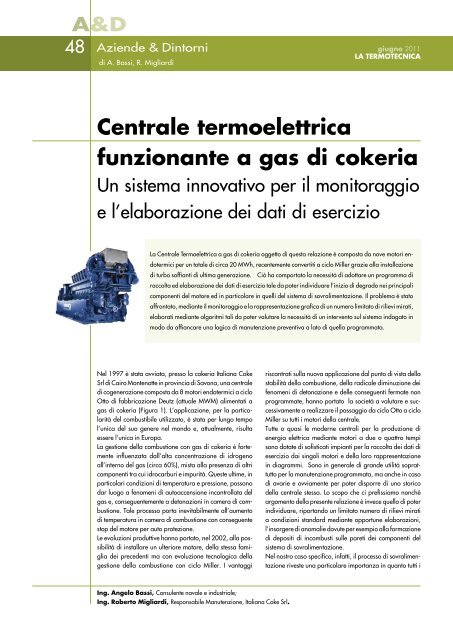 Articolo scaricabile gratuitamente in PDF (465 Kb) - La Termotecnica