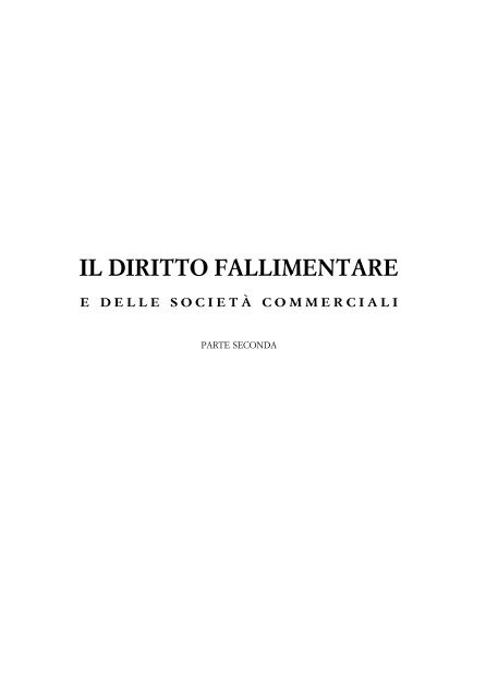 IL DIRITTO FALLIMENTARE - Cedam