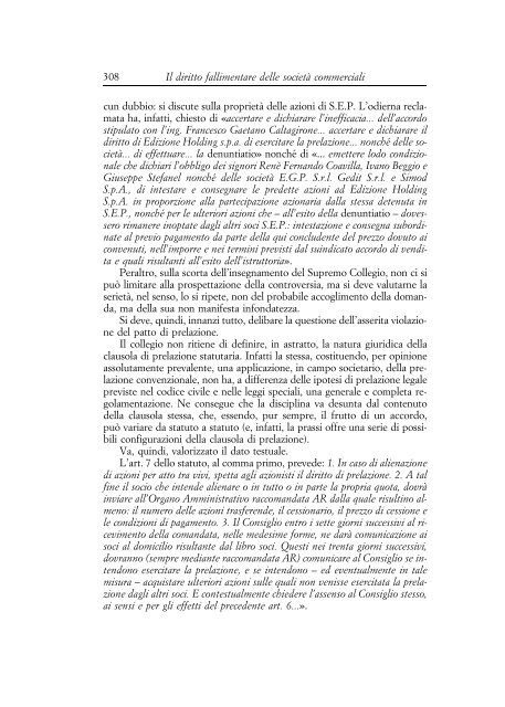 IL DIRITTO FALLIMENTARE - Cedam