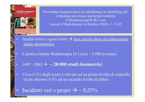 La sicurezza del paziente in radioterapia oncologica - Enea