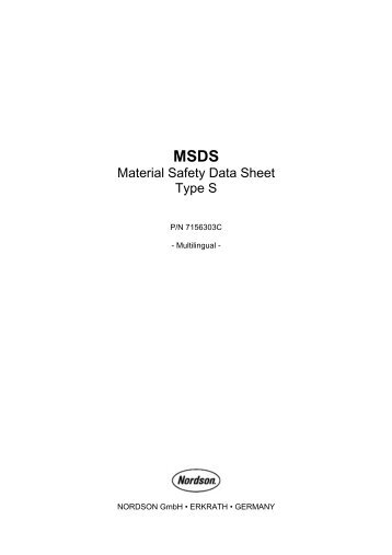 MSDS - Type S Fluid - Nordson eManuals!