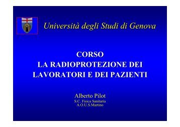 Radioprotezione (file .pdf) - Facoltà di Medicina e Chirurgia ...