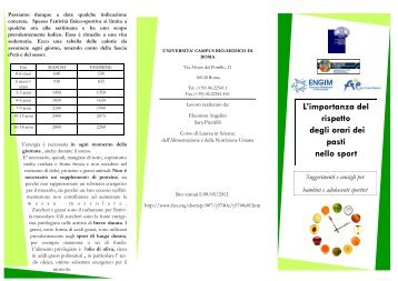 L'importanza del rispetto degli orari dei pasti nello sport