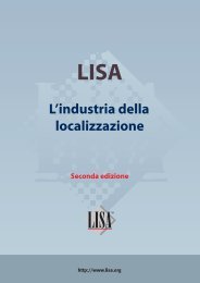 LTindustriadella localizzazione - Facoltà di Lingue e Letterature ...