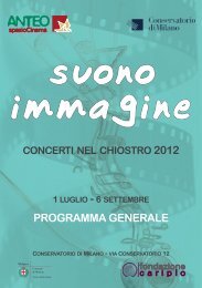 2012 PROGRAMMA GENERALE - Conservatorio di Milano