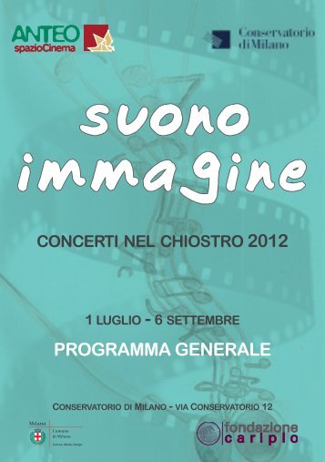 2012 PROGRAMMA GENERALE - Conservatorio di Milano