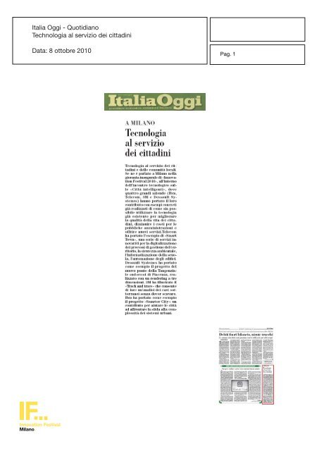 Il Sole 24 Ore - Quotidiano Parla Federico Casalegno del MIT di ...