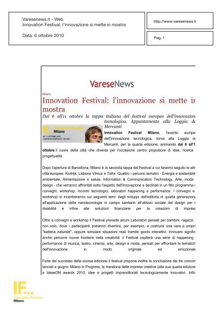 Il Sole 24 Ore - Quotidiano Parla Federico Casalegno del MIT di ...