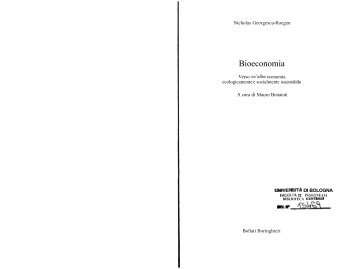 Nicholas Georgescu-Roegen, Bioeconomia, 2003 - contra-versus