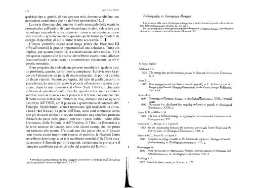 Nicholas Georgescu-Roegen, Bioeconomia, 2003 - contra-versus