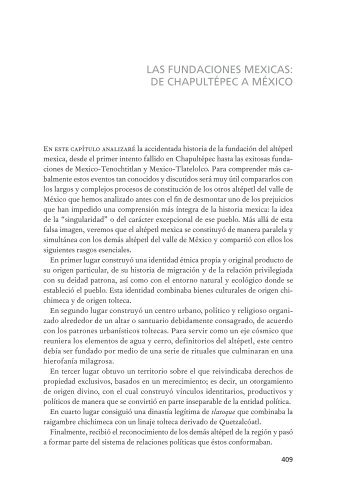 Las Fundaciones Mexicas: de cHapuLTépec a México
