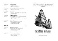 INFO KIRCHENMUSIK - Pfarrei St. Georg