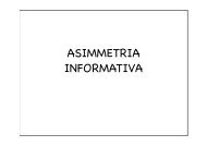 ASIMMETRIA INFORMATIVA