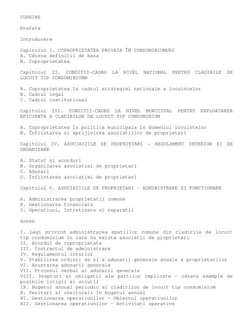 ghid practic privind coproprietatea asupra cladirilor de locuit - FAPR