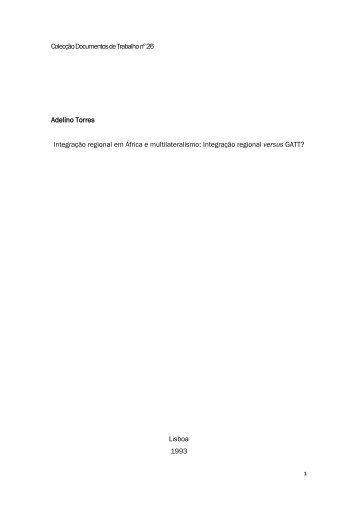 INTEGRAÇÃO REGIONAL.pdf - UTL Repository - Universidade ...