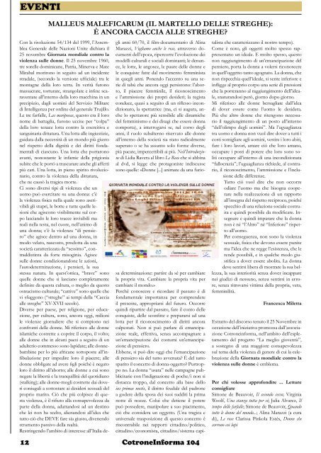 PERIODICO DI INFORMAZIONE E CULTURA - COTRONEInforma