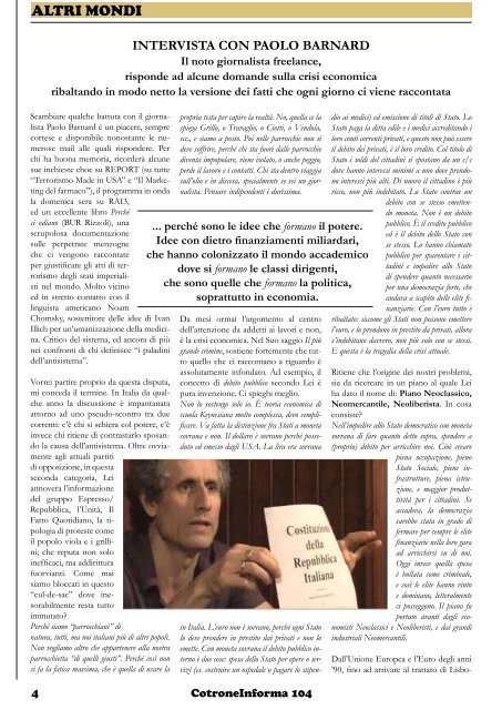 PERIODICO DI INFORMAZIONE E CULTURA - COTRONEInforma