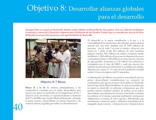 Objetivo 8 - Programa de Naciones Unidas para el Desarrollo